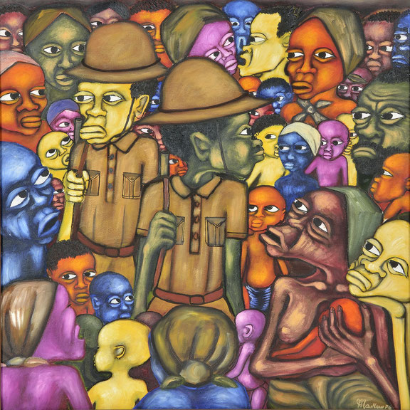 Mankew Valente Mahumana <i>O povo em 1974</i> (Das Volk im Jahr 1974), 1974 © GRASSI Museum für Völkerkunde zu Leipzig, Staatliche Kunstsammlungen Dresden