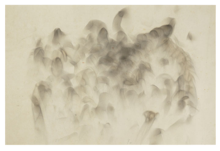 Wolfgang Paalen, Fumage, 1938, Kerzenrauch auf Papier, Privatsammlung Berlin