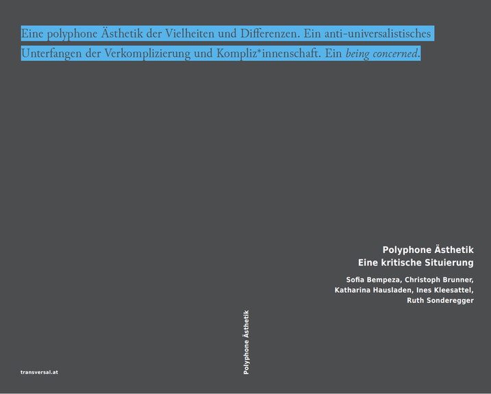 Sofia Bempeza/Christoph Brunner/Katharina Hausladen/Ines Kleesattel/Ruth Sonderegger: <i>Polyphone Ästhetik. Eine kritische Situierung</i>